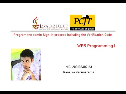 40 | Program the admin Sign-in process including the Verification Code