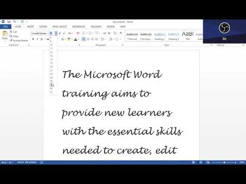 Ms Word Tutorial Lesson 1