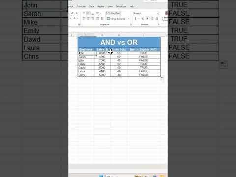 AND vs. OR in Excel – Are You Using the Right One? (Quick Explanation!) #excel #exceltutorial #fyp