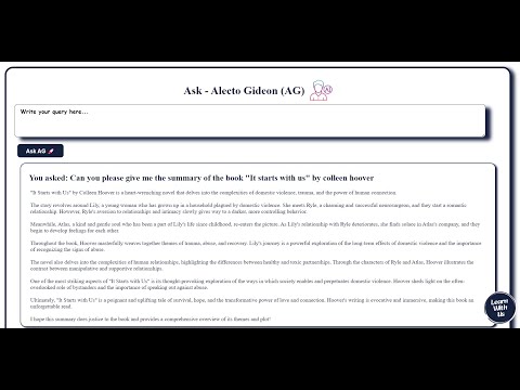 Meet our new AI chatbot - AlectoGideon