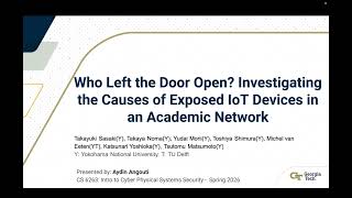 IoT Security: Who's Responsible for Exposed Devices? (Sasaki et al., IEEE S&P 2024) #iotsecurity