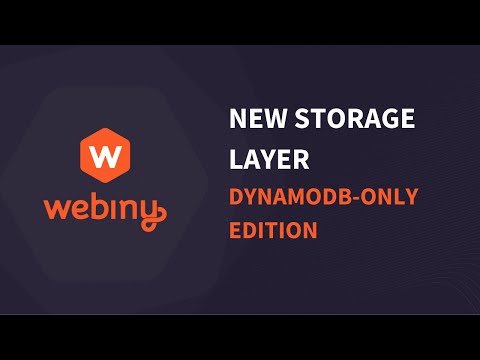New Storage Layer - Webiny DynamoDB only version