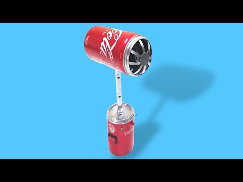 how to Make an Amazing Mini  Fan with DC Motor and Aluminum Cans