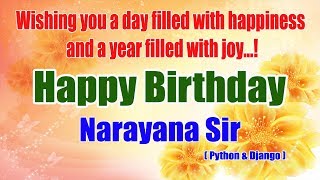 Happy  Birthday to Narayana Sir @ DURGASOFT