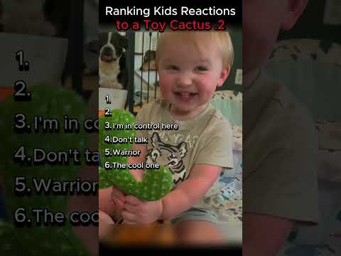 Ranking Kids Reactions to a Toy Cactus .2 #shorts #trending