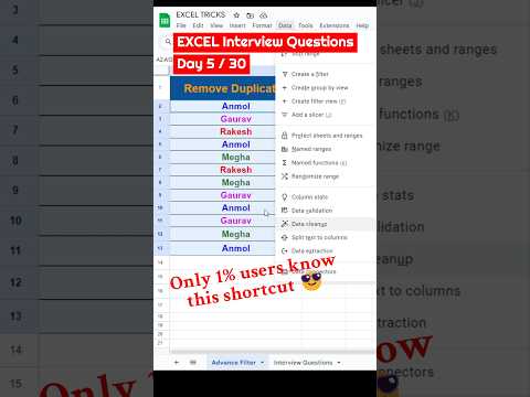 Excel Interview question Day 5/30 #excel #exceltips #exceltricks #viralshort  #viralvideo #trending