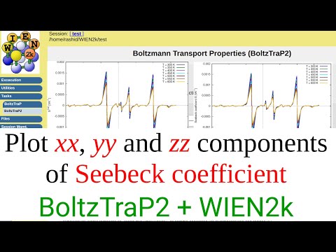 WT13: How to plot xx, yy and zz components of Seebeck coefficient | BoltzTraP2 + WIEN2k
