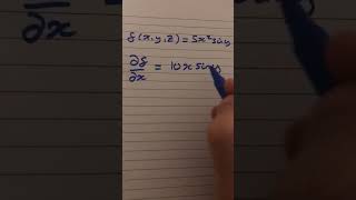 Finding partial derivatives of a function of 3 variables #math #derivatives #calculusconcepts #asmr