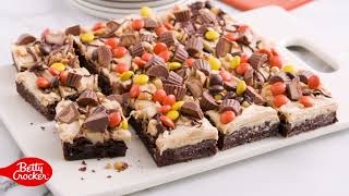 Peanut Butter Candy Topped Brownies | Betty Crocker