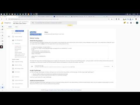 Creating a new Google Analytics Property