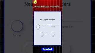 ✨ Dekho Ye Magic! Neumorphic Loader Using HTML CSS JavaScript | Super Clean UI | DevZiaul #shorts