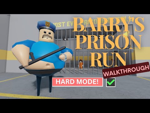 Barry's Prison Run HARD MODE Walkthrough | Roblox