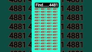 Can' You Pin point the Hidden 4481 #brainchallenge #iqtes #shorts #youtubeshorts #fyp #fypシ゚viral