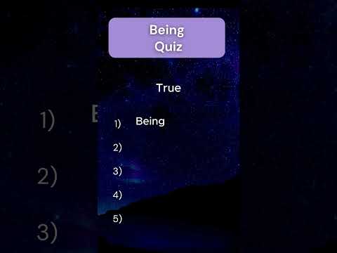 Being Quiz 1
