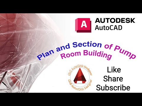 Plan and Section of Pump Room Part 1 #autocaddrawing #pumproom #autocad2d #autocaddesign #caddesign