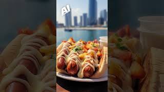 AI MASTERED DUBAI HOT DOGS#ai #aimasters #aiart #viral #ailovers #aivideoshorts #hotdogs #food