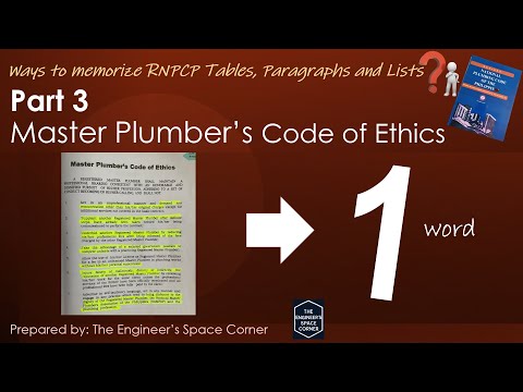 Ways to Memorize RNPCP Contents Part 3 | The Engineer's Space Corner