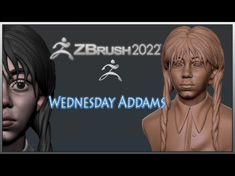 Wednesday Addams  sculpting in zbrush | Stylized | @sculptzbrush#wednesday