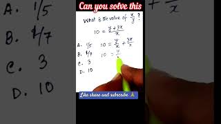 can you solve this problem 🤔 #algebratricks #oneminutemath #mathfunction #fastmathtricks #maths
