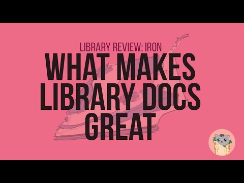 How to write library docs | Iron review