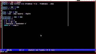 Project Euler Problem 92 - A live-coding exercise in Haskell