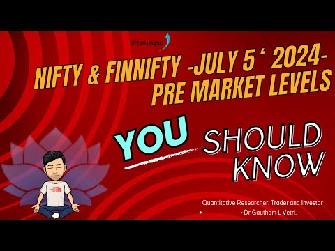NIFTY & FINNIFTY Pre-Market Levels for July 5th, 2024 | Quantitative Analysis & Insights
