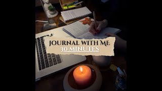 30 Minutes JOURNAL WITH ME / at The Study Lounge / no music / soft rain sounds