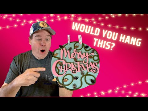 Finished! Merry Christmas Door Hanger | Laser Engraved Holiday Sign Reveal