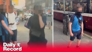 Edinburgh youths armed with knife threaten to stab people at bus stop in terrifying footage