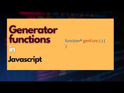 What are Generator Functions in Javascript (ES6) ? #Shorts #shorts #javascript #es6