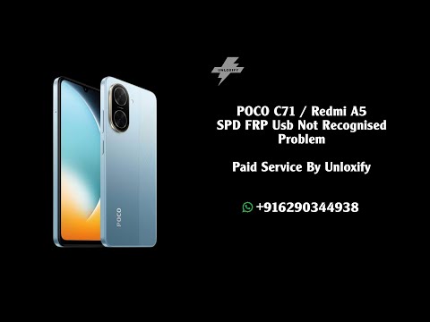 Redmi A5 / POCO C71 FRP Usb Not Recognised 