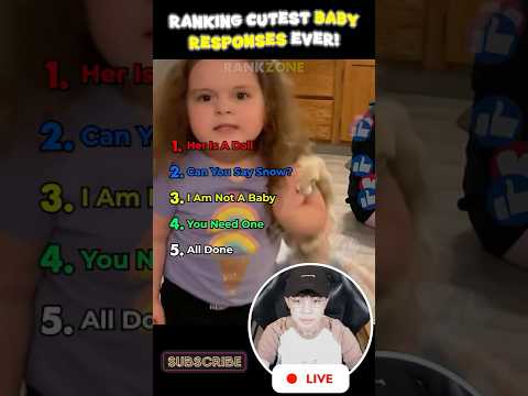 😍 Ranking the Cutest Baby Responses Ever! #baby #shorts