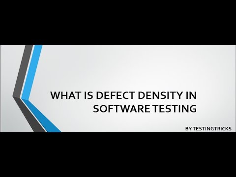 What is Defect Density in software testing | Software Testing Interview Question