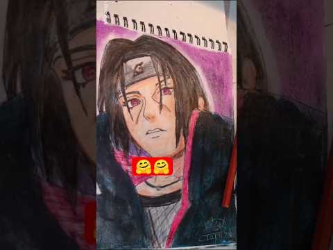 Itachi Uchiha drawing 🤯🗿#shorts #itachiuchihadrawing
