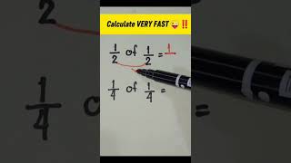 Calculate very fast, fraction of a fraction 😜❤️#mathforkids #mathskills