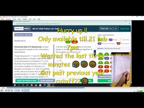 Practicemock SBI PO 2026 live mock test-1, 21 Feb|98% accuracy |Share score | How to attempt 