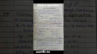 Binary operation class 12 maths#viral #shorts #shortsfeed #trending