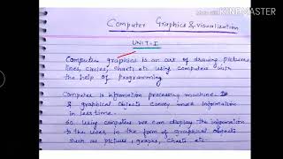 Introduction of Computer Graphics - lecture 1/ Computer Graphics