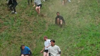 German YouTuber wins back-to-back cheese rolling race titles