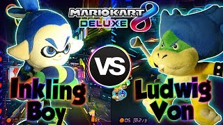 ABM: Inkling Boy Vs Ludwig Mario Kart 8 Race & Battle Match!!  HD