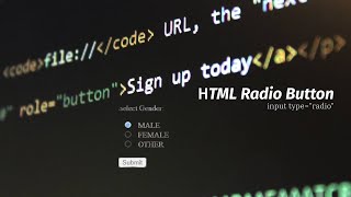 How to Create Radio Button in HTML | HTML Form