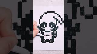 Hand Drawn Pixel Art - CHRISTMAS DEADPOOL! #deadpool #marvel #disney #christmas #pixelart #shorts