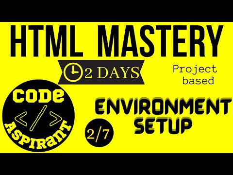 HTML coding environment setup