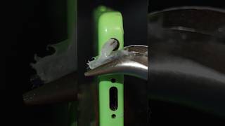 Test: Cleaning iPhone charging Port with hot glue and compressed air ❌ #asmr #satisfying