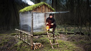 Building a Warm and Cozy Survival Shelter With an Inside Stove | Bushcraft Skills