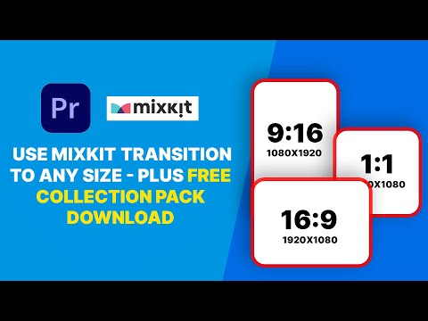 Use mixkit transition to vertical size and Other  - FREE transition pack download