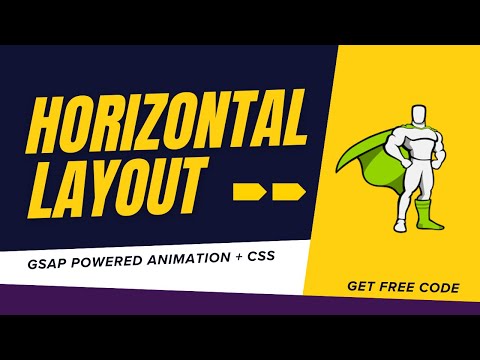 Horizontal Scrolling presentation focused landing page - HTML, CSS, GSAP