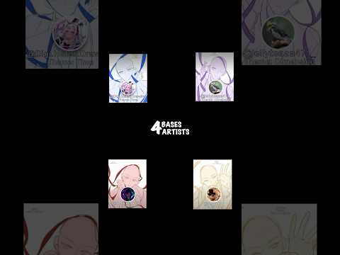 4 Bases, 4 Artists | ​⁠@jellyteaaa471_ @fregdom @toastthewolfie | #art #digital #artist #shorts