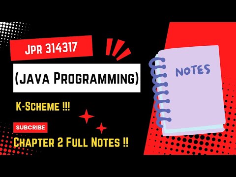 Java Programming Chapter 2 Notes MSBTE K-Scheme diploma 4th Semester #viralvideo#ytvideo