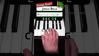 Jingle Bells - EASY piano tutorial! 🎄🎉🎹